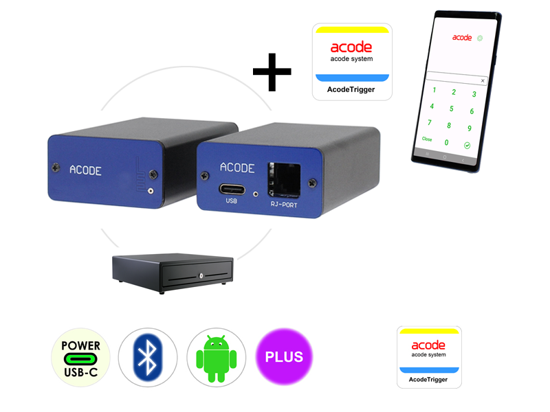 UnLock Smart Bluetooth Cash Drawer Trigger and AcodeTrigger App